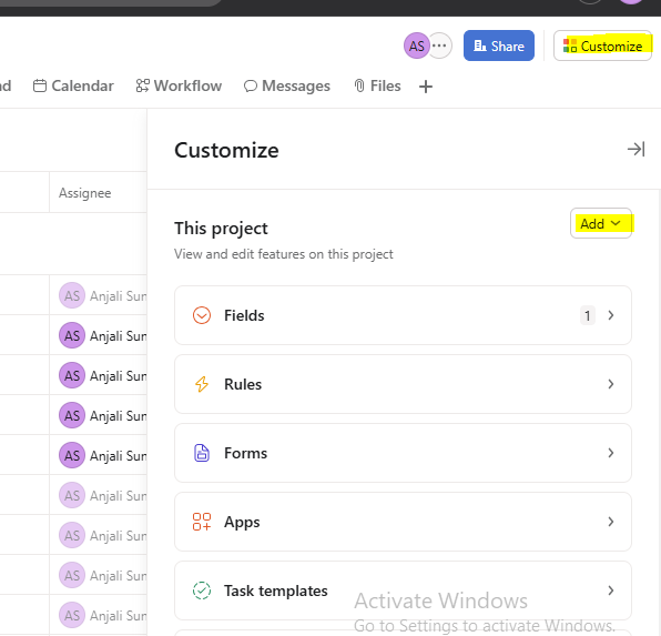 how to use Asana
