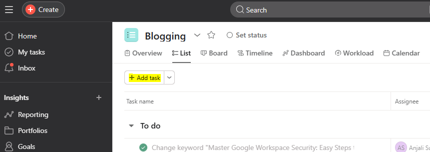 How to use Asana