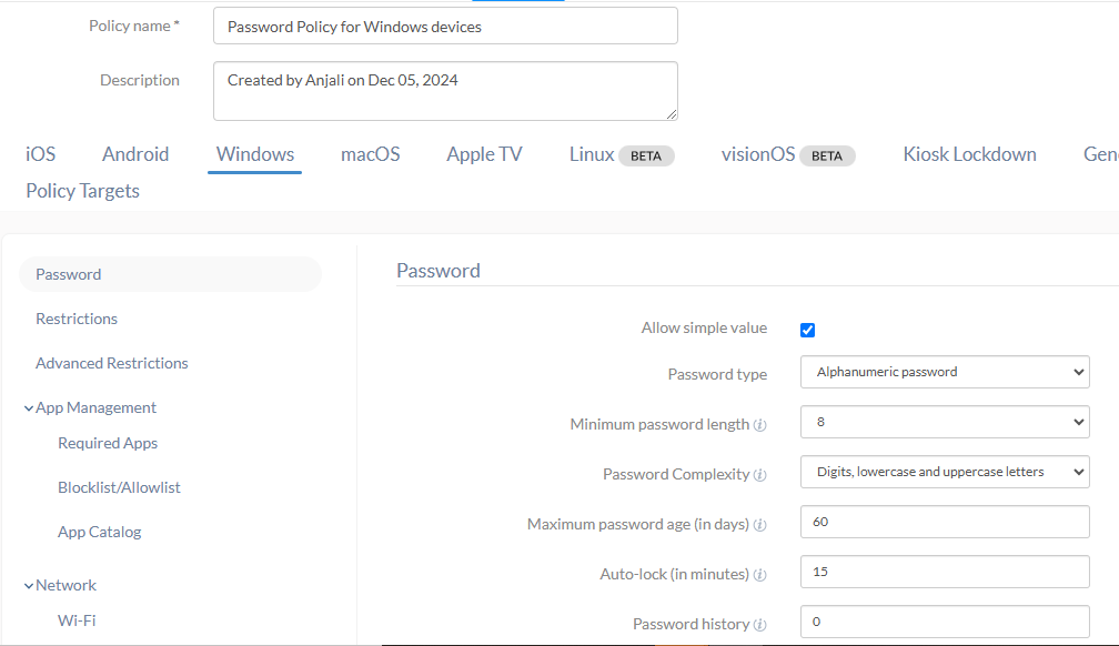 Hexnode_PW Policy_TechTales