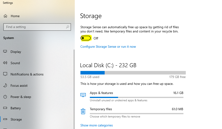 Storage Sense_TechTales_Tech Issues